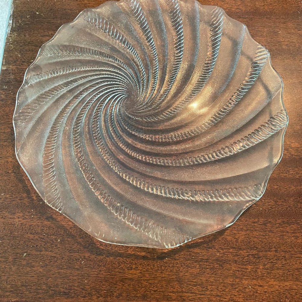 Glass Platter for entertaining 13 inches in diameter